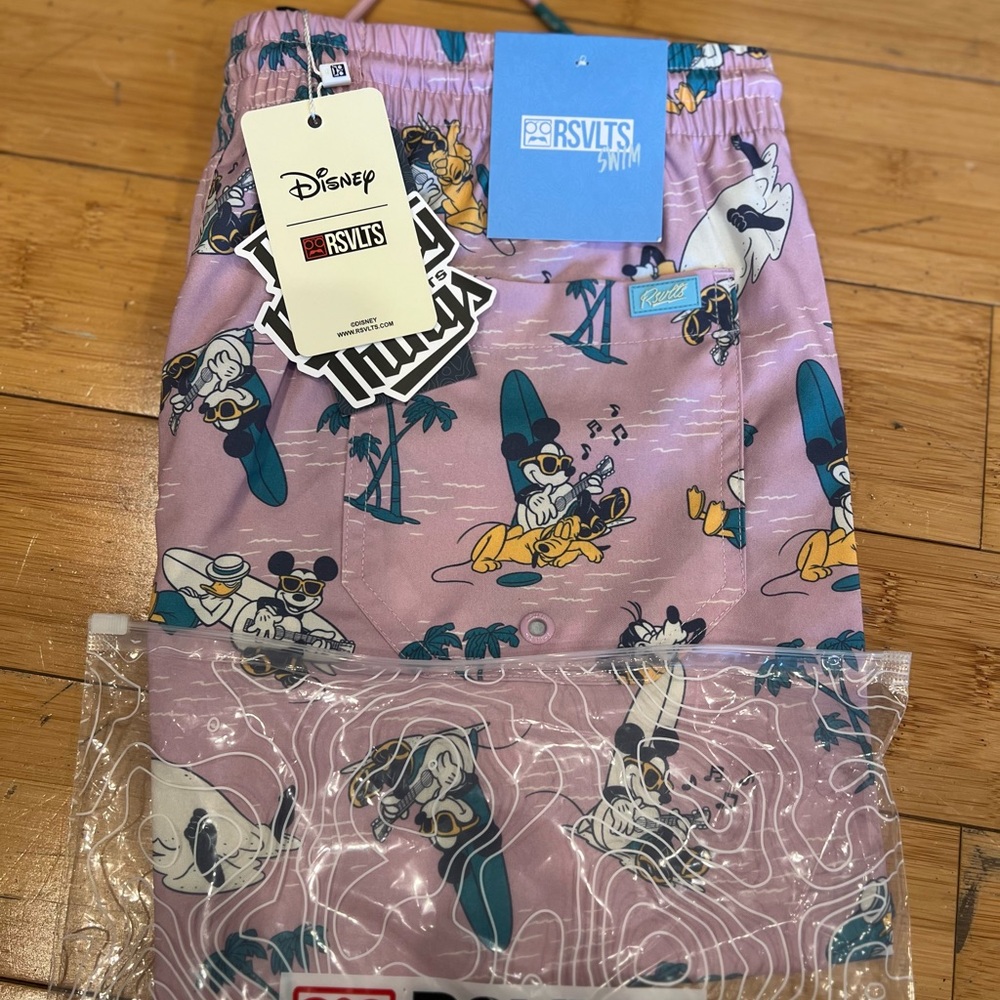 RSVLTS Mickey Surf Print Shorts - Purple